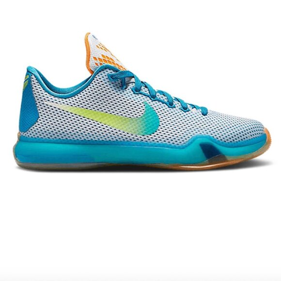 NIKE Kobe 10 GS 'High Dive' Size 6Y Blue Lagoon Rare Kids Bryant Lime 726067-100 - Picture 1 of 10
